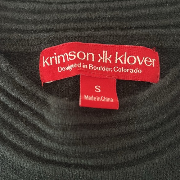 Krimson Klover Striped Sweater Dress in Black Blue Cream Zip Pocket Size Small - Picture 3 of 9